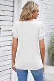 DRAPED PUFF SLEEVE WOMEN DAILY T SHIRTS - Doublju