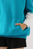 OVERSIZED SWEATSHIRT WITH KANGAROO POCKET - Doublju