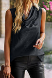 PATTERNED SLEEVELESS CASUAL TOP - Doublju