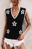 FLOWER PRINTING SLEEVELESS CASUAL TOP - Doublju