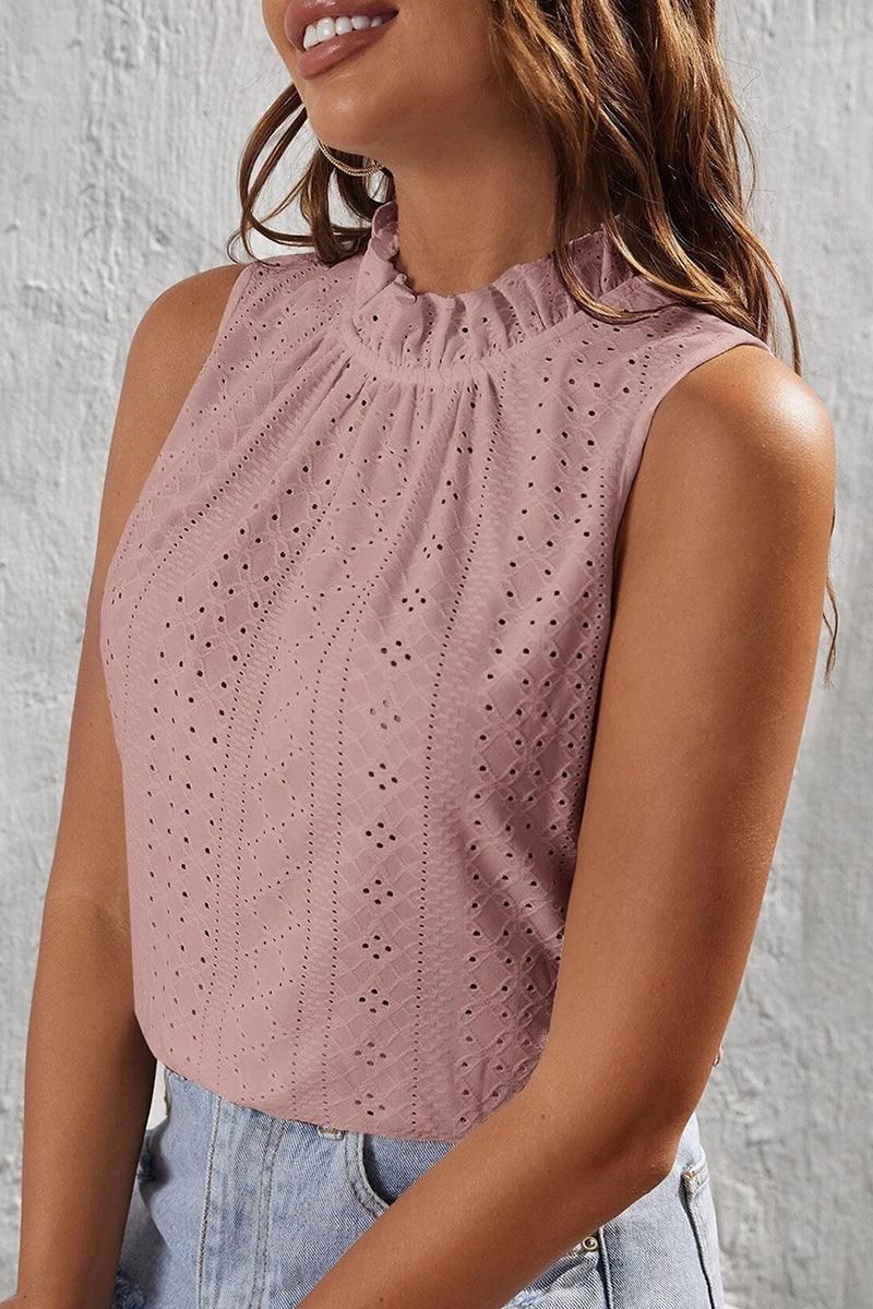 TIED HALTER NECK PUNCHING TOP - Doublju