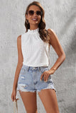 TIED HALTER NECK PUNCHING TOP - Doublju