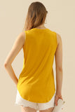 JOHNNY COLLARS SLEEVELESS BLOUSE SHIRTS TOPS - Doublju
