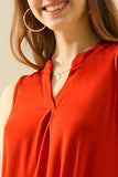 JOHNNY COLLARS SLEEVELESS BLOUSE SHIRTS TOPS - Doublju