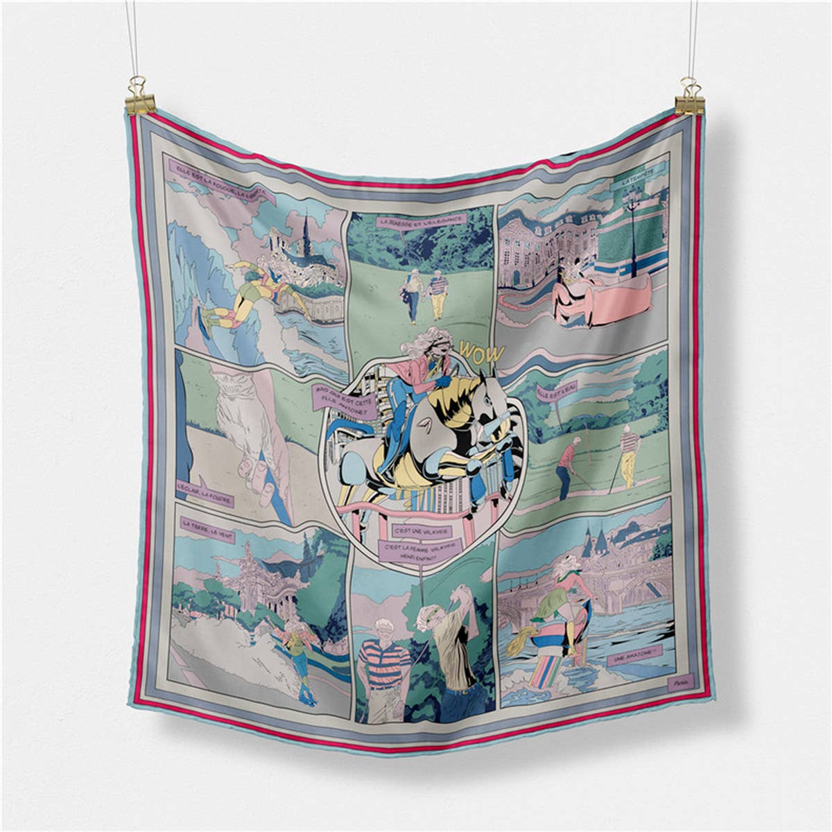 Uv Protection Scarf Lightweight Satin Square_Cwasc0657