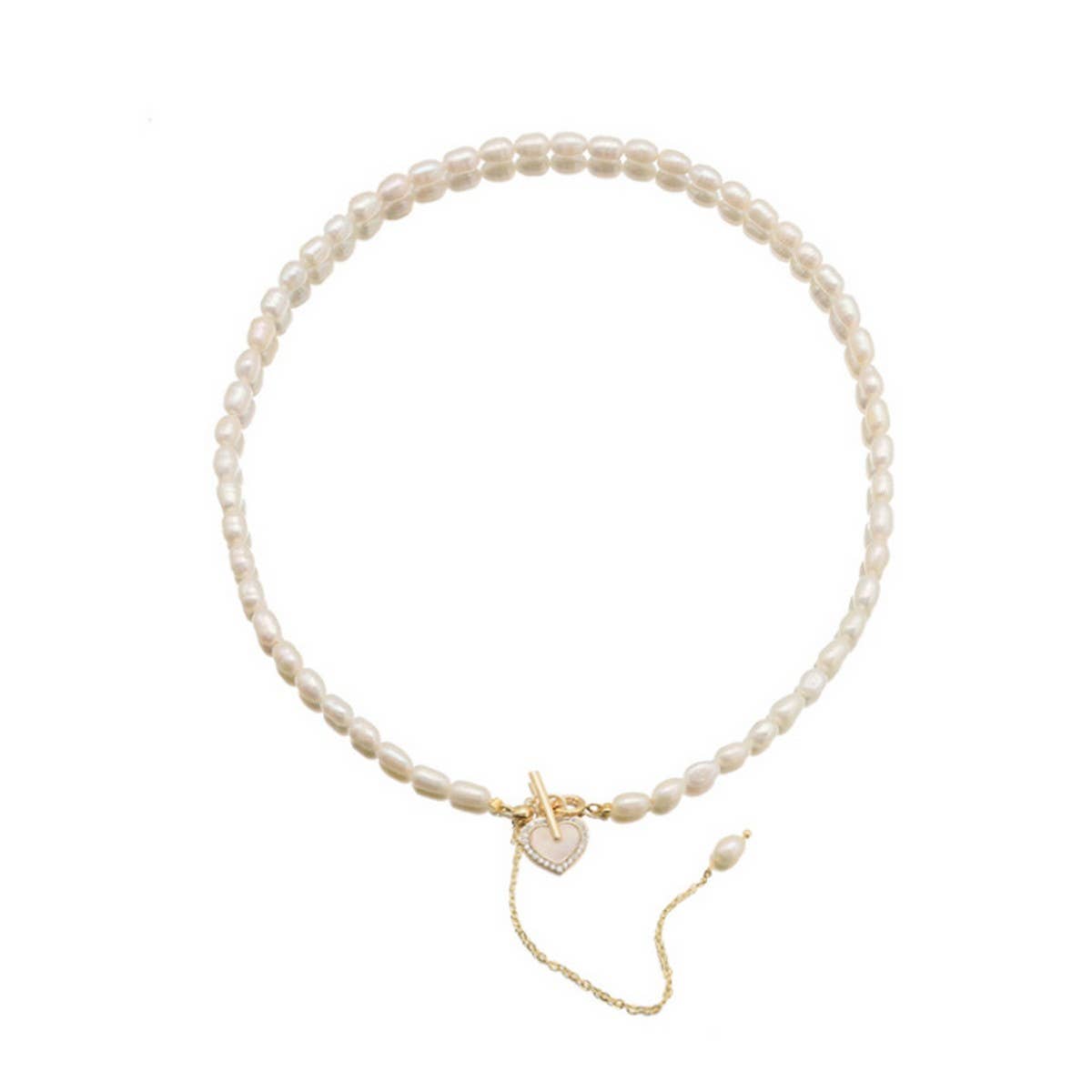 ALL MATCH LUXURY LOVE PEARL PENDANT NECKLACE_CWAJE3851