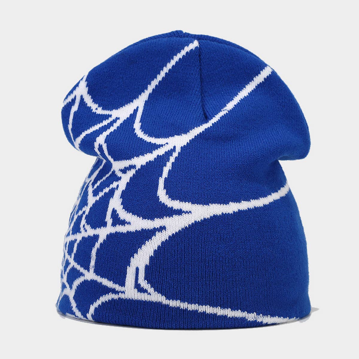 OUTDOOR SPIDER WEB JACQUARD KNITTED HAT_CWAH1599
