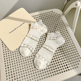 White Boat Socks Hollow Mesh Invisible Socks_Cwms0533