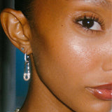 FASHIONABLE DESIGN PAPERCLIP ZIRCONIA EARRINGS_CWAJE5131