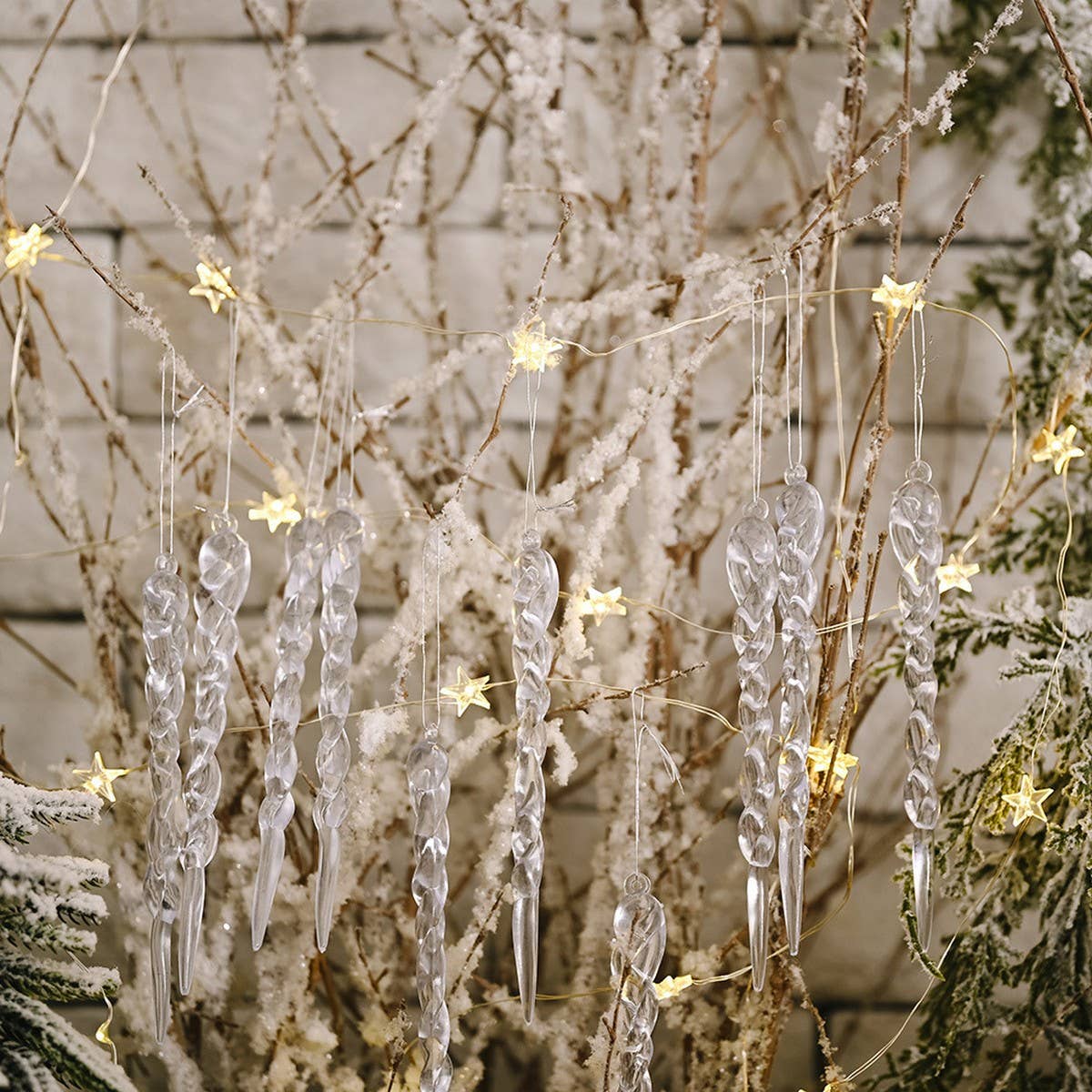 Cwmm10167_Christmas Tree Clear Icicle Hanging Ornament