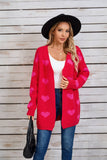 Valentines Day Color Contrast Love Cardigan