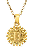 ROUND ALPHABET INITIAL PENDANT NECKLACE_CWAJE107