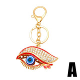 COLORED DIAMOND DEVILS EYE METAL KEYCHAIN PENDANT_CWAJE0878