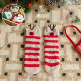 SANTA CLAUS FUZZY CHRISTMAS SOCKS GIFTS FOR WOMEN_CWMS0766