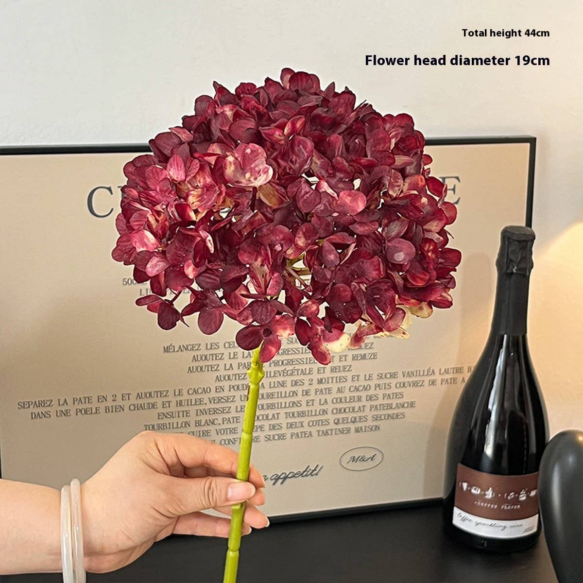 AUTUMN VINTAGE SINGLE STEM BURNT EDGE HYDRANGEA_CWMM6480