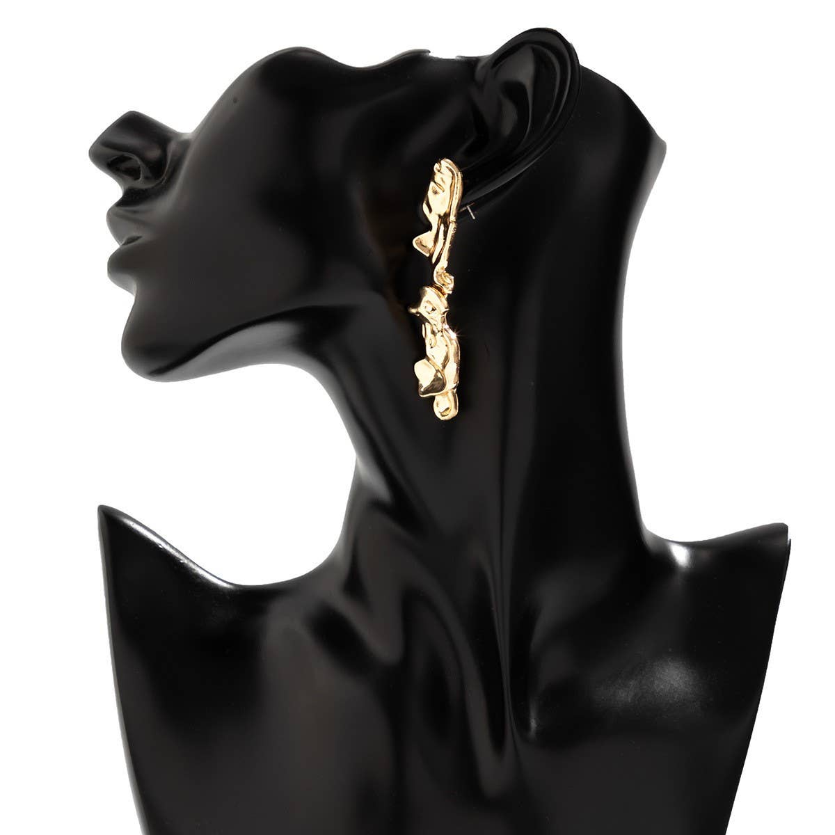 Wrinkled Metal Irregul Vintage Necklace Set_Cwmm3249