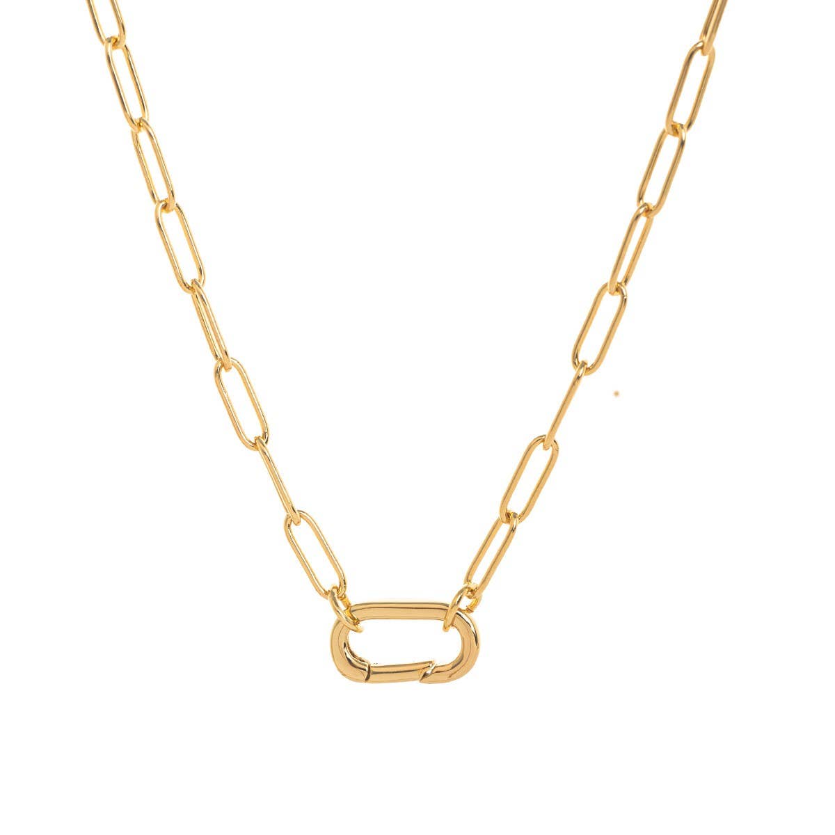 LOOSE RING HEART ROUND PENDANT NECKLACE_CWMM3768