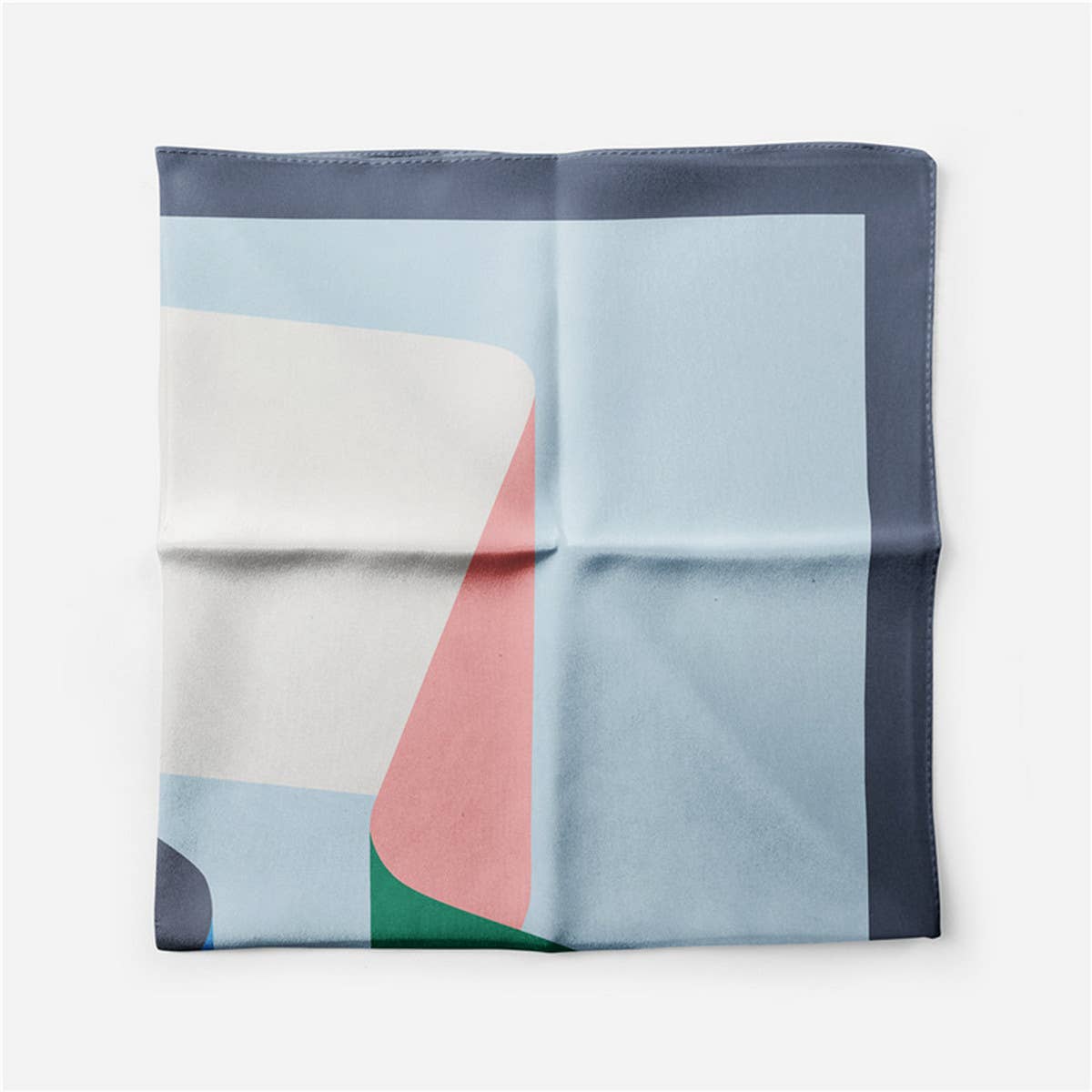 GEOMETRIC PRINT REVERSIBLE SATIN SCARF FOR SUMMER_CWASC0655