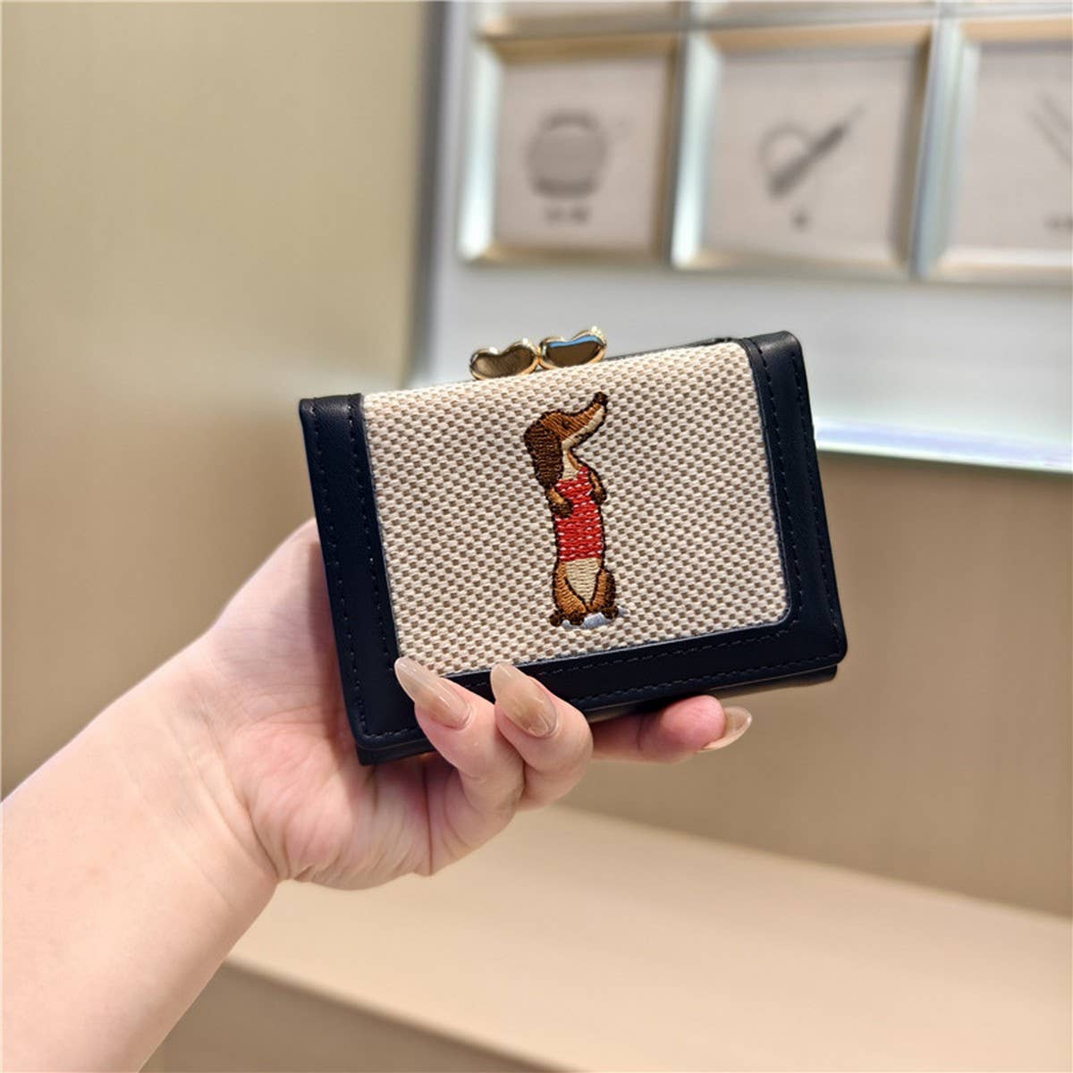 New Pu Embroidered Cartoon 3-Fold Wallet_Cwab06263