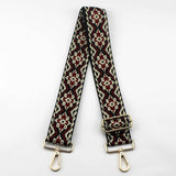 GEOMETRIC EMBROIDERY ADJUSTABLE BAG STRAP_CWMM0366