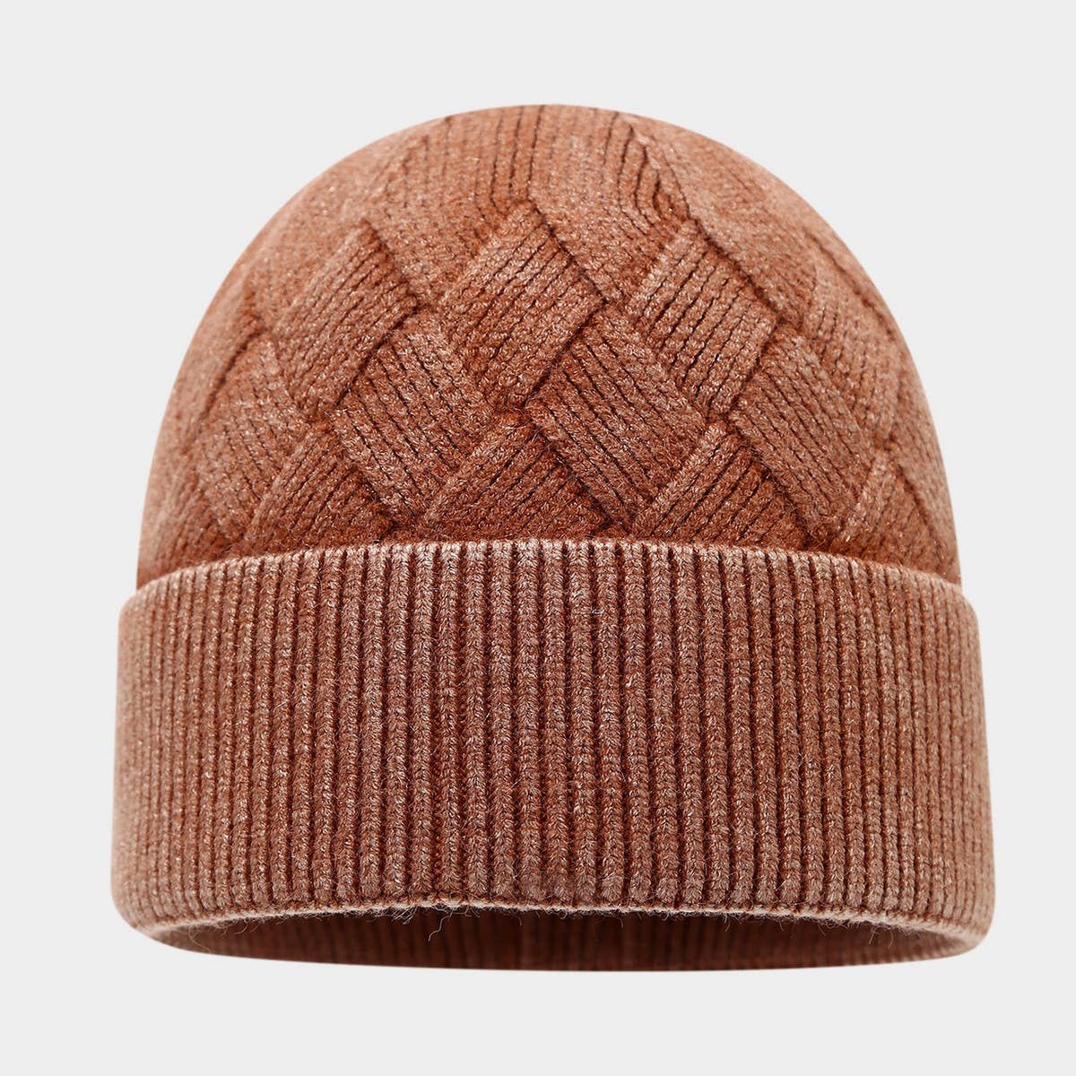 Winter Knit Beanie Hat Women Warm Ear Cover_Cwah04732