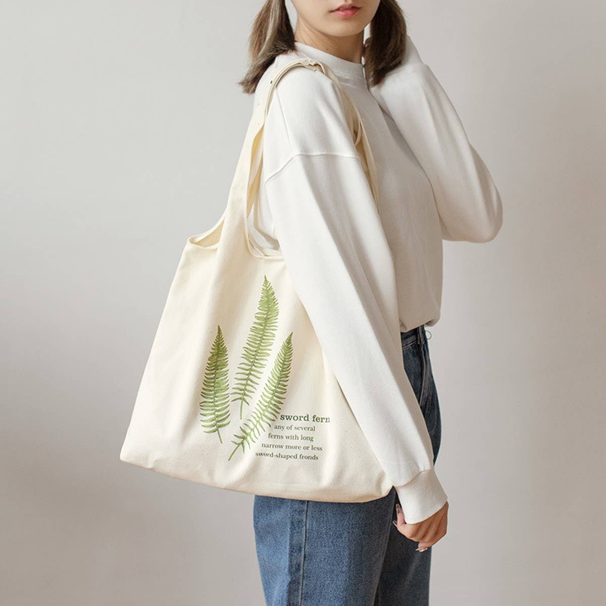 Vintage Canvas Shoulder Tote Bag For School_Cwab5622