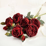 MULTI HEAD BURNT EDGE AUSTIN ROSE FAUX BOUQUET_CWMM6525