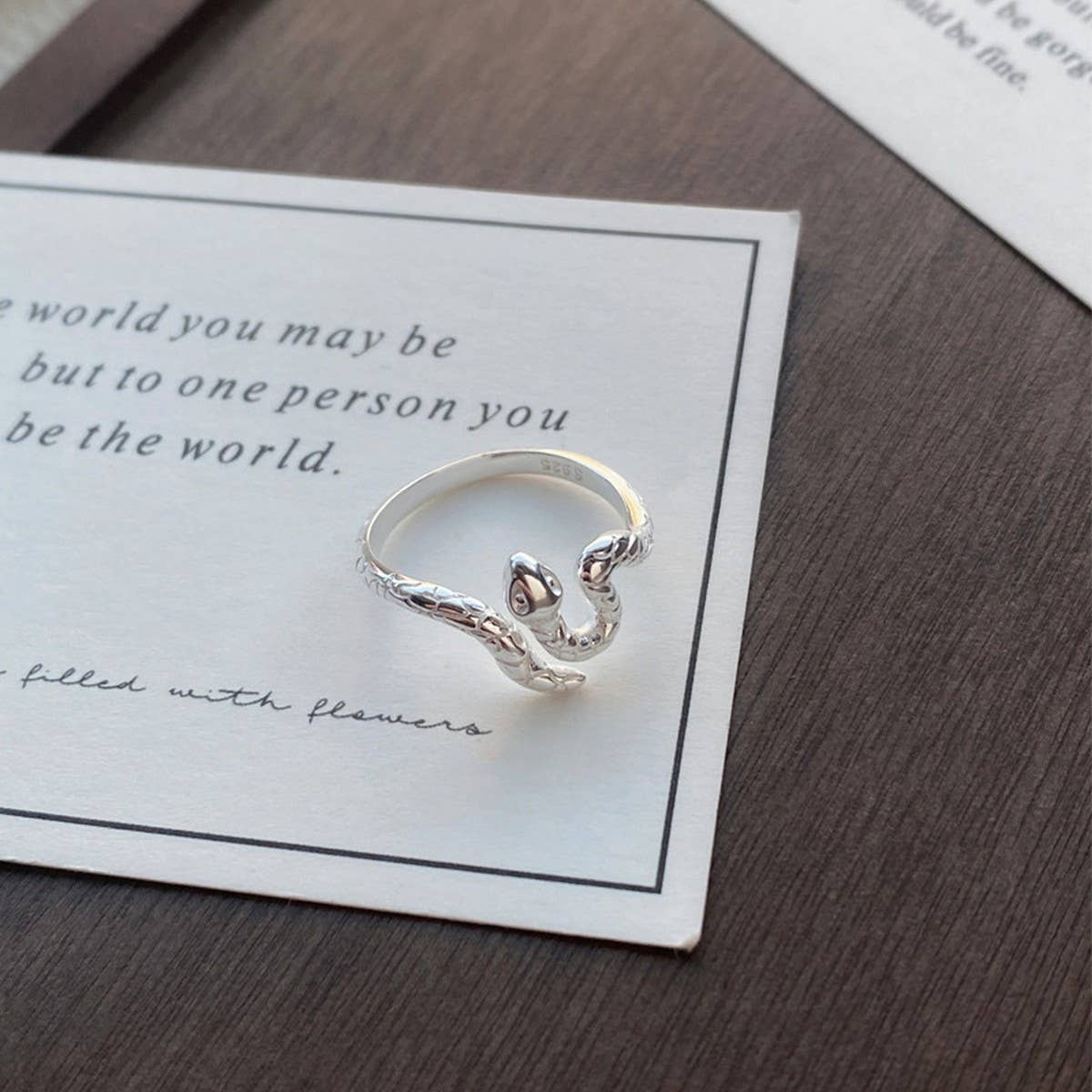 Cwaje4977_Simple Personality Snake-Shaped Fashion Open Ring
