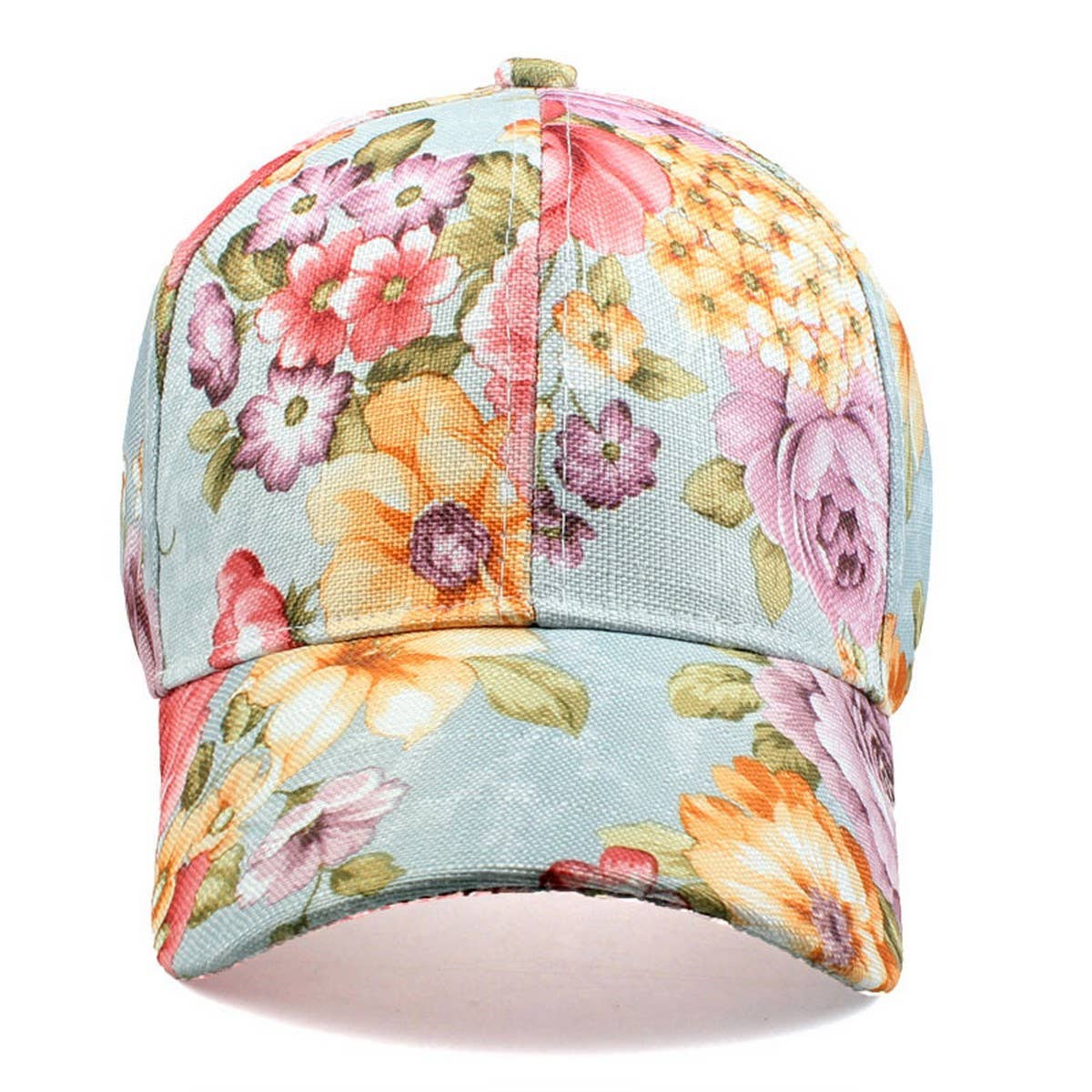 BREATHABLE FLORAL SUN HAT SWEAT BASEBALL CAP_CWAH0955