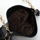 Cwab4538_Rivet Soft Leather Tassel Hand-Held Shoulder Bag