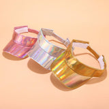 HOLOGRAPHIC SUN VISOR TRENDY UV PROTECTION CAP_CWAH3281