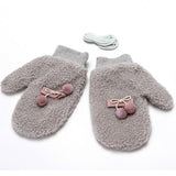Winter Warm Knitted Rabbit Fur Gloves For Women_Cwag0263