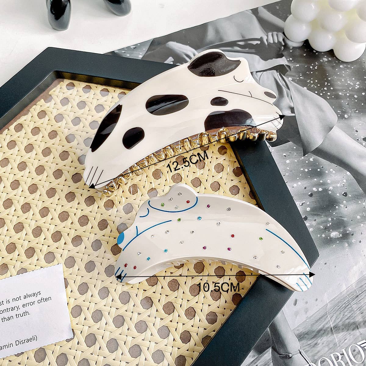 LARGE DOG SPOT HAIR CLAW CLIP CUTE STYLISH_CWAHA0387