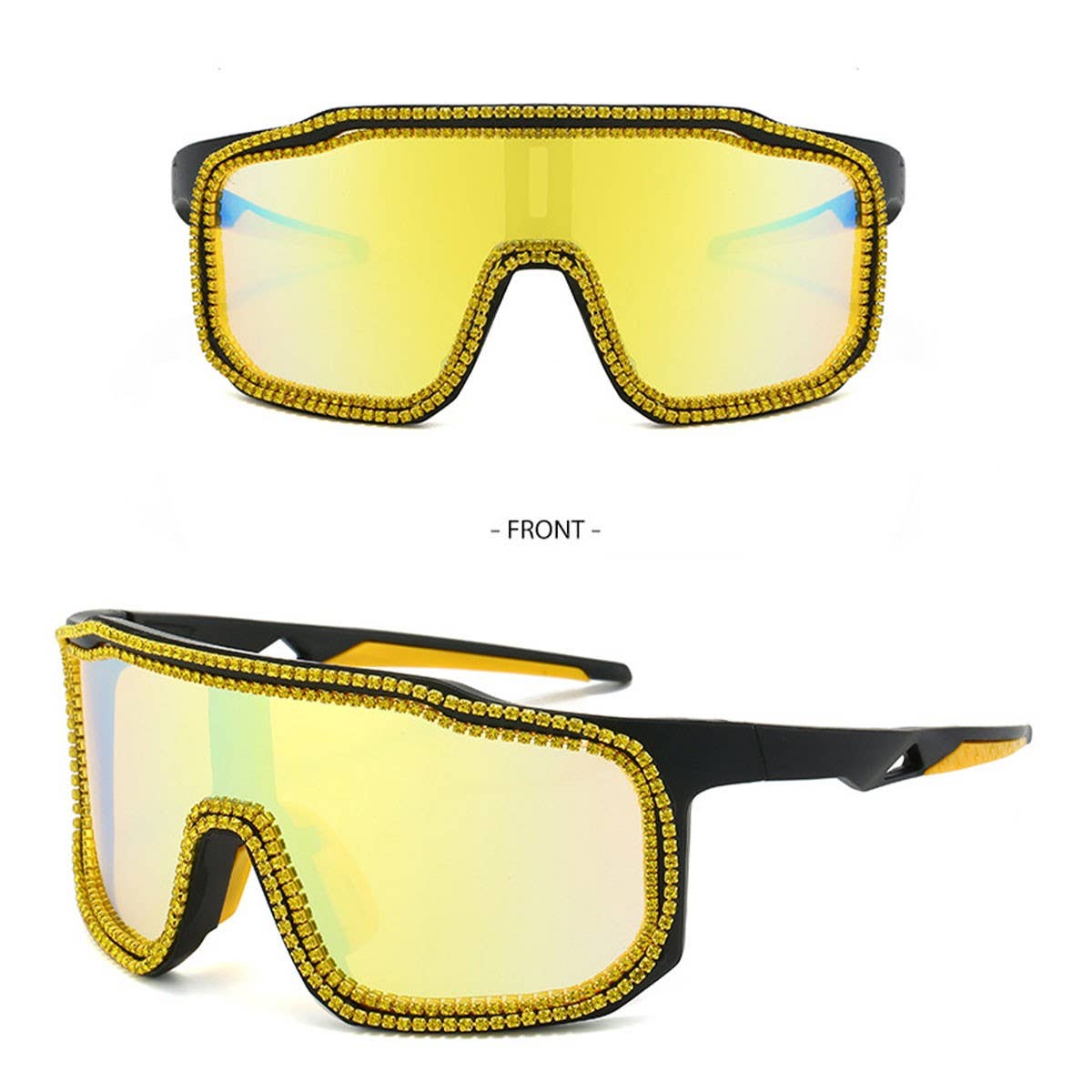 LARGE FRAME DIAMOND COLORFUL WINDPROOF SUNGLASSES_CWASG0841