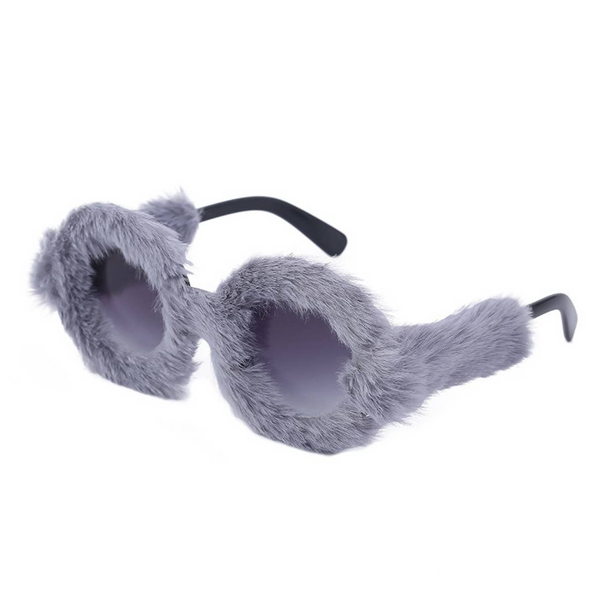 ROUND FRAME PLUSH FULL COVERAGE SUNGLASSES_CWASG0644