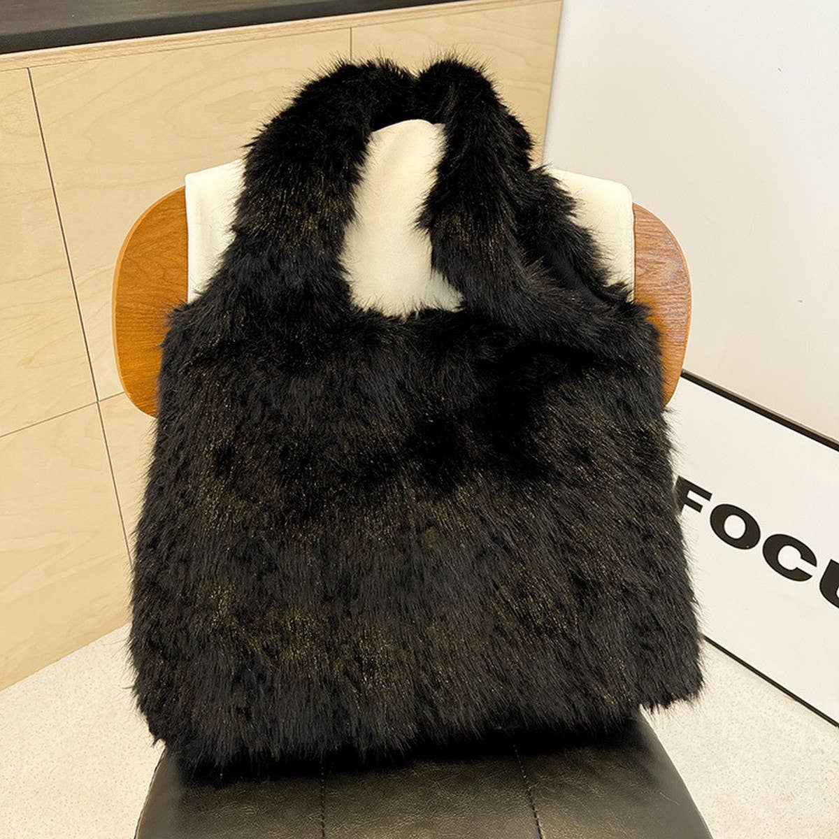 Winter Plush Tote Bag Women Large Capacity Fashion_Cuab00544