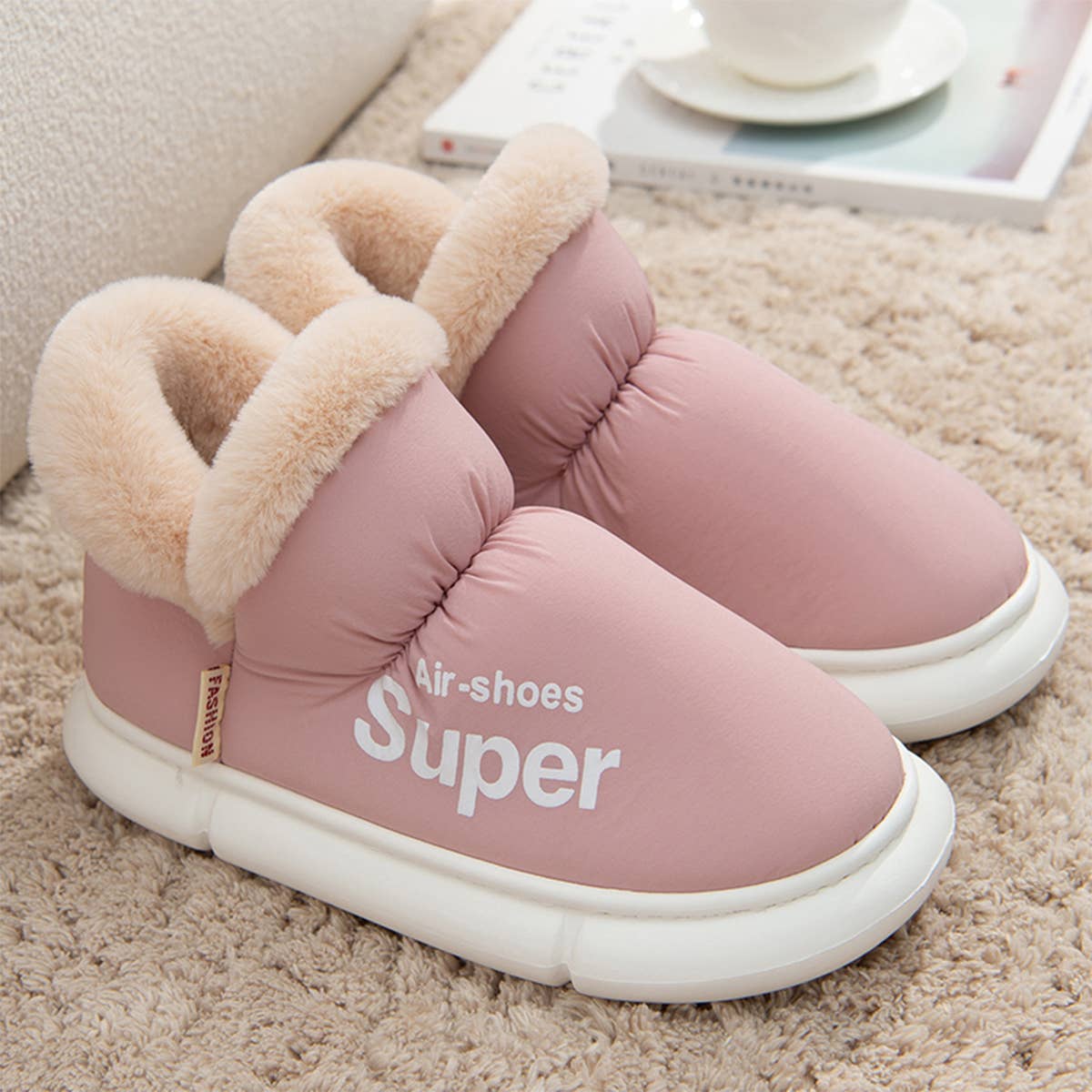 Winter Slippers Warm Waterproof Home House Shoes