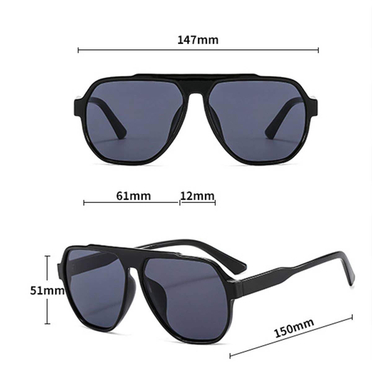 MODERN FLAT TOP OVERSIZED OCEAN LENS SUNGLASSES_CWASG1172