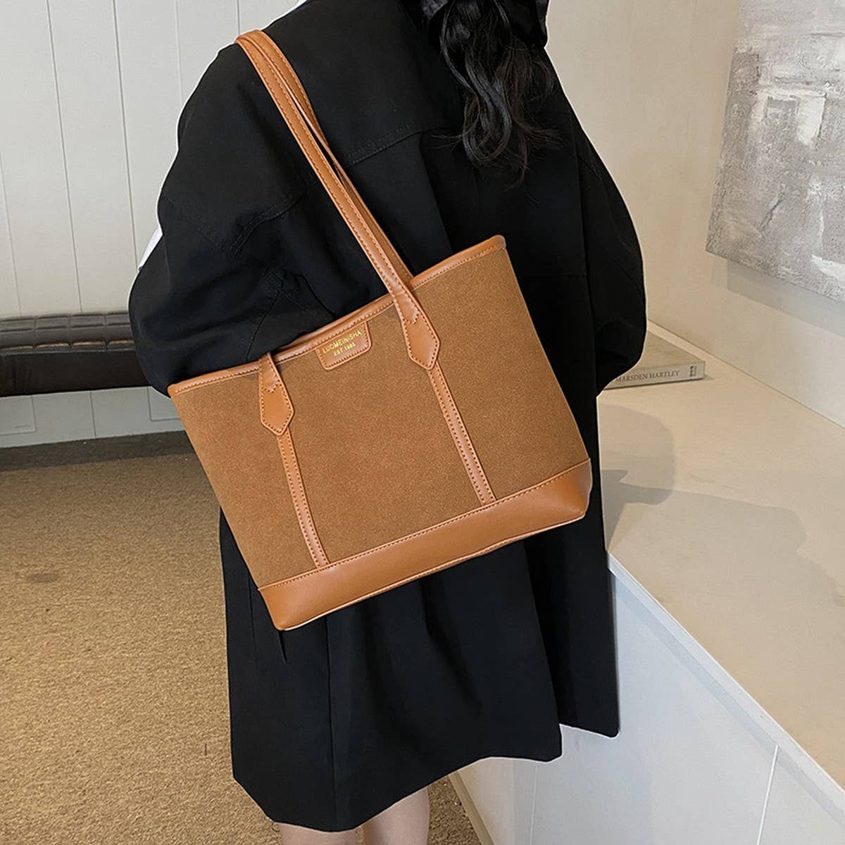 COMMUTING LEISURE STYLISH RETRO TOTE BAG_CWAB3271