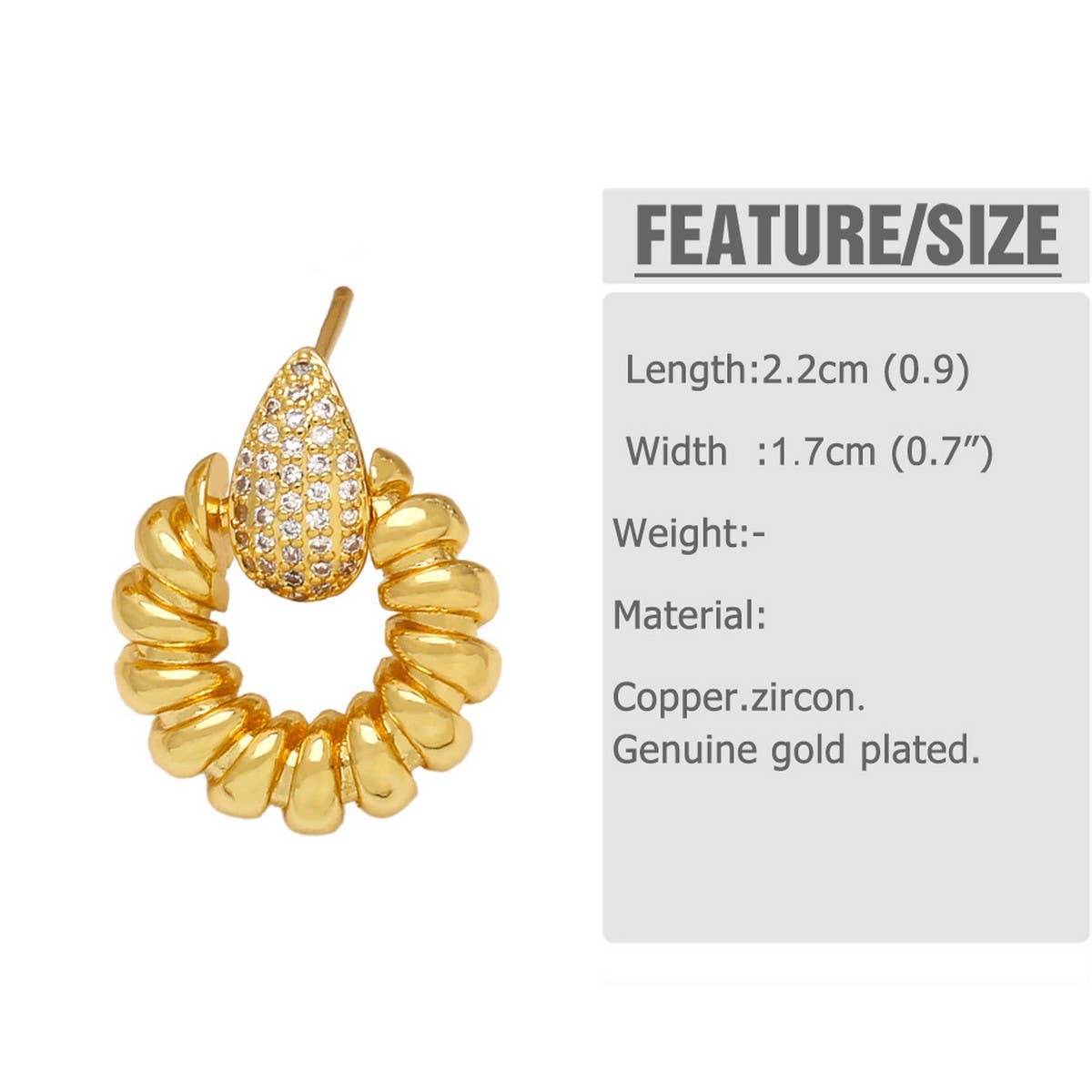 FASHIONABLE ROUND EARRINGS WITH WATER DROPLETS_CWAJE1023