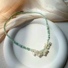 EARRINGS AND MINT HERB NECKLACE SET_CWAJE1708
