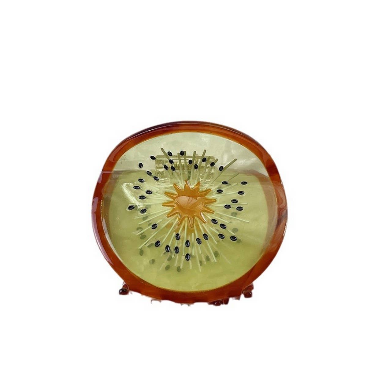 QUIRKY KIWI FRUIT ACETATE HAIR CLAW BACK BUN CLIP_CWAHA1340