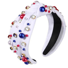 INDEPENDENCE DAY WIDE BRIMMED PEARL HEADBAND_CWAHA1250