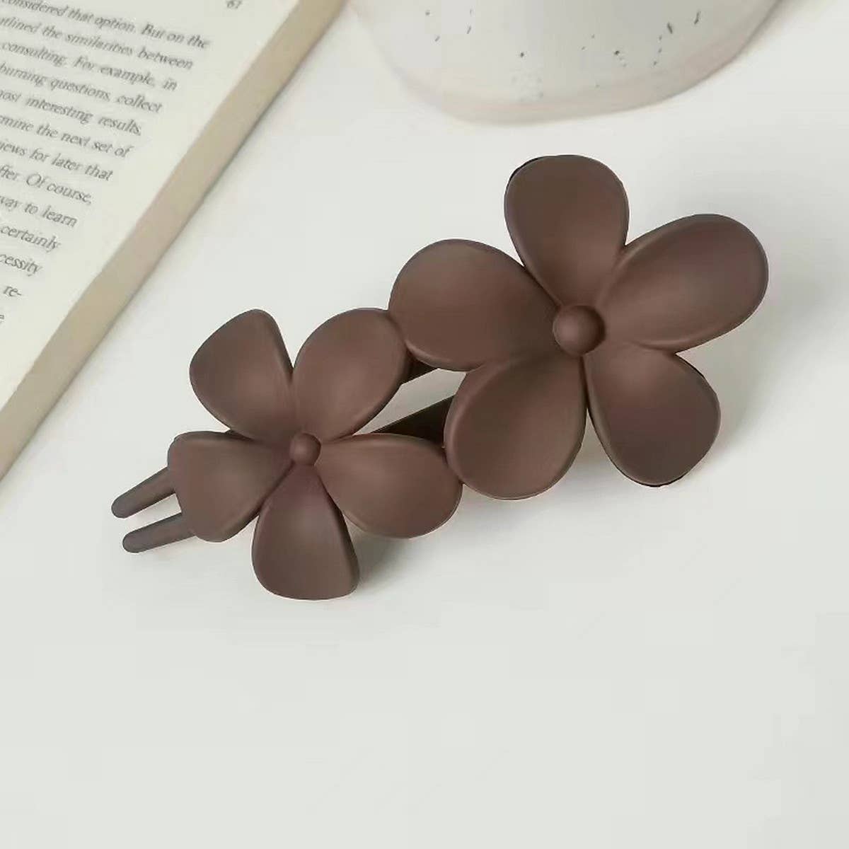 FLORAL HAIR CLIP OVERSIZED DUCKBILL HAIRPIN FOR UPDOS