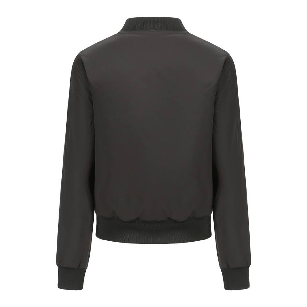 Solid Striped Jet Jacket With Cotton Trim