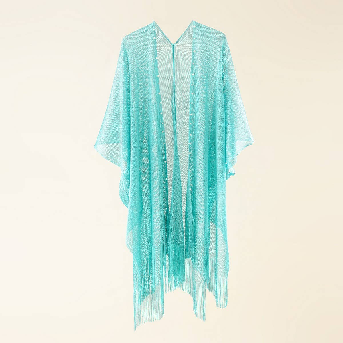 LONG TASSEL LACE FRONT OPEN KIMONO FOR SUMMER_CWASC0803