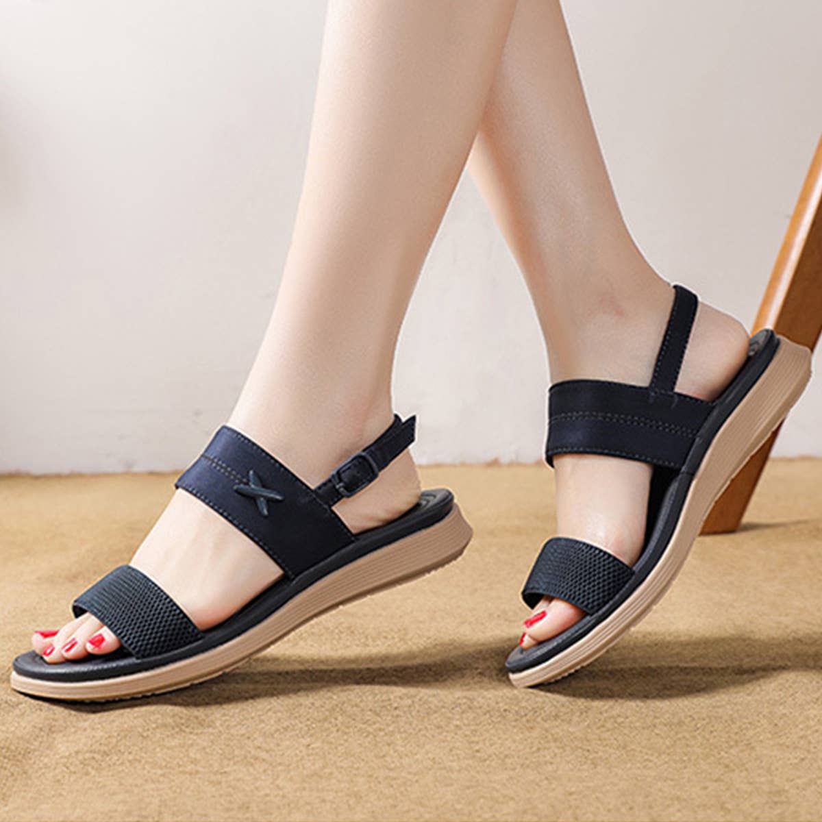 BUCKLE CASUAL BEACH SANDALS_CWSHS0495