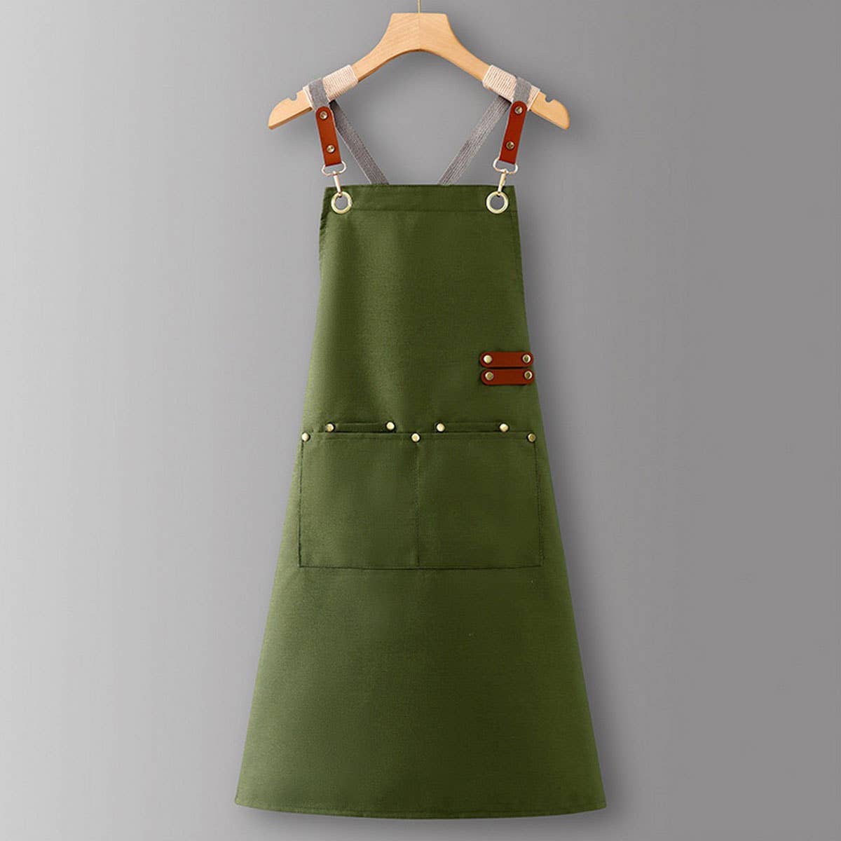 CUSTOM COTTON CANVAS KITCHEN APRON FOR WOMEN_CWMM6623