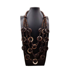 BOHEMIAN ETHNIC COCONUT SHELL NECKLACE_CWMM4853