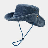 Washed Cotton Wide Brim Cowboy Sun Hat_Cwah3828